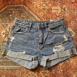 Denim Distressed Women Shorts